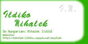 ildiko mihalek business card