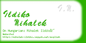 ildiko mihalek business card